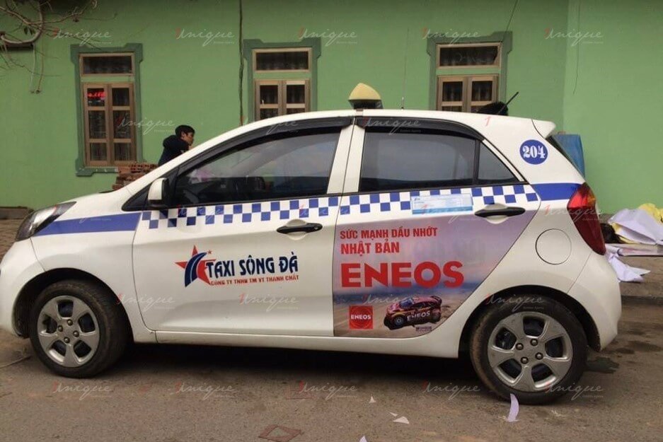 quảng cáo taxi sông đà cho eneos