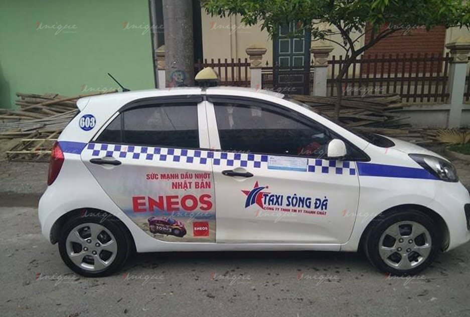 quảng cáo taxi sông đà cho eneos