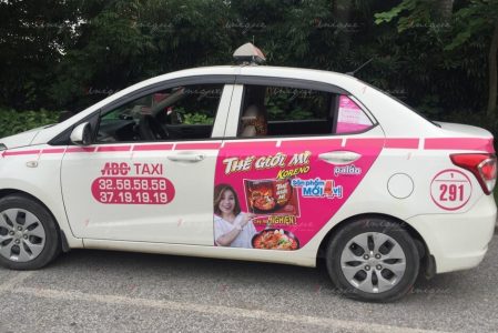 quảng cáo trên taxi ABC