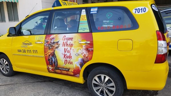 quảng cáo trên vina taxi