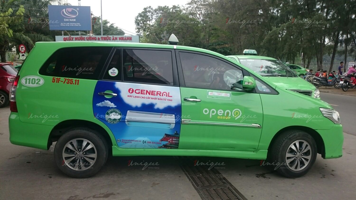 quảng cáo taxi open99