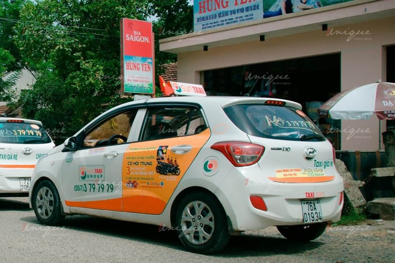 quảng cáo trên sun taxi