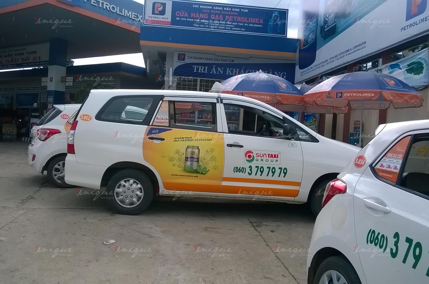 quảng cáo trên sun taxi