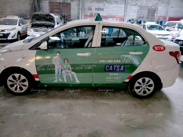 Thời trang Catsa triển khai quảng cáo trên taxi Vinasun