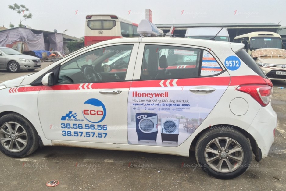 Chiến dịch quảng cáo trên taxi của quạt điều hòa Honeywell