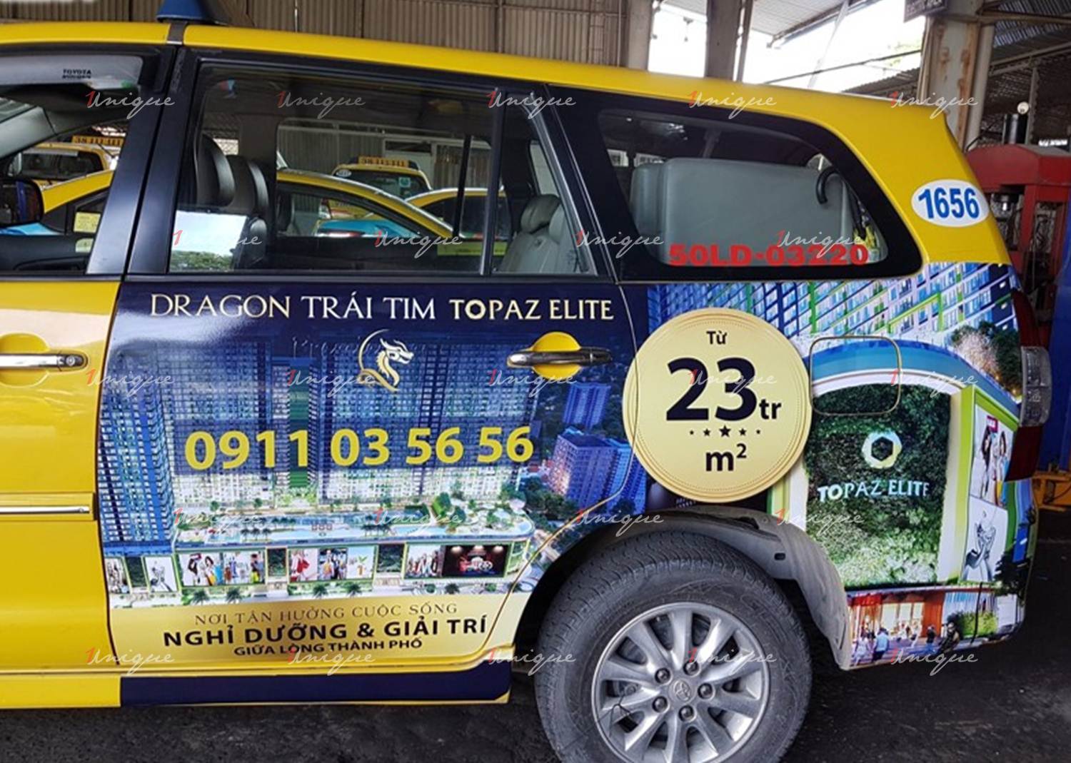 Phủ sóng thương hiệu với chiến dịch quảng cáo taxi của Topaz Elite