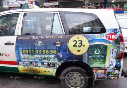 Phủ sóng thương hiệu với chiến dịch quảng cáo taxi của Topaz Elite